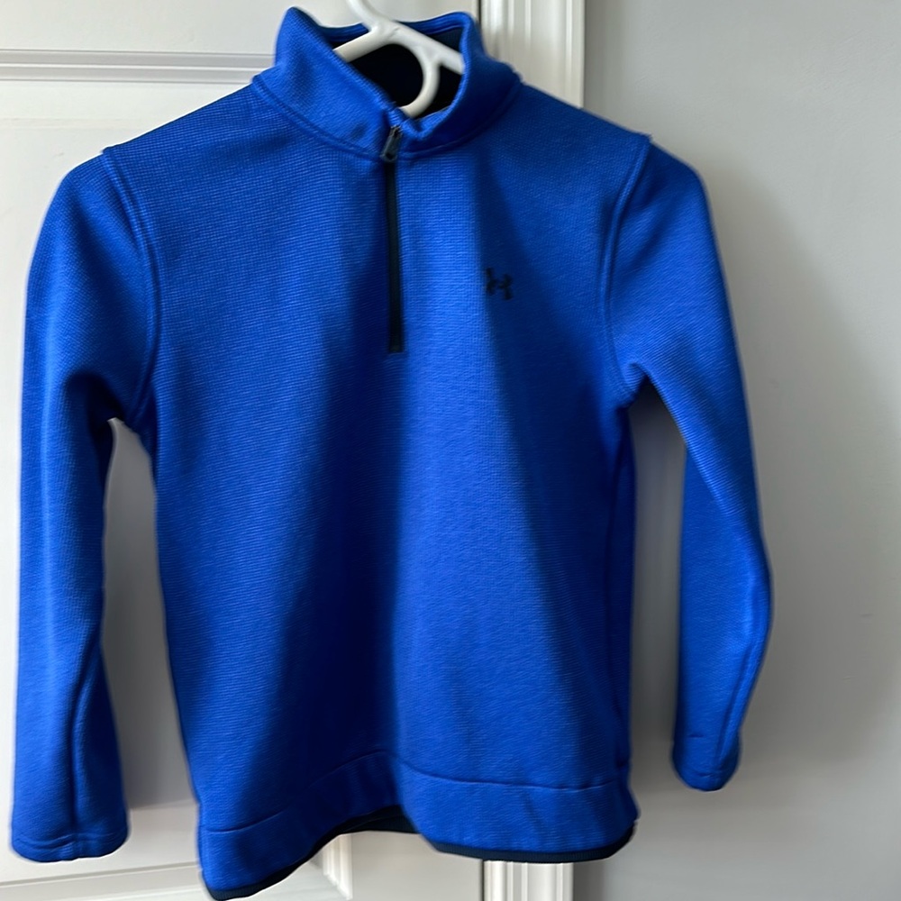 Under Armour three-quarter zip with a thin fleece lining.